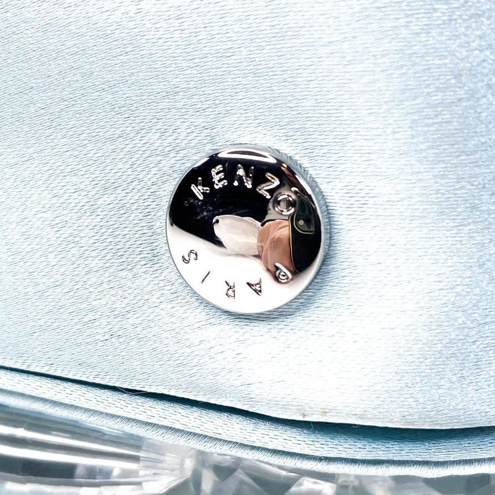 Kenzo Glacier Top Handle Silvertone Logo Bag - Picture 4 of 10